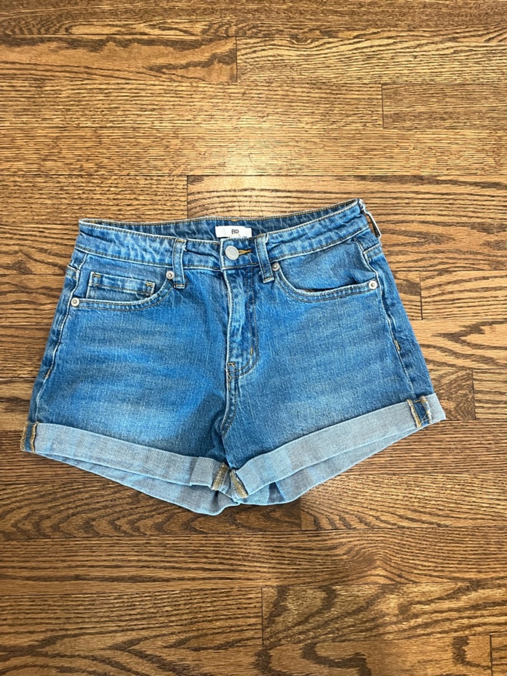 BP Rolled Hem Denim Jean Shorts - Blue